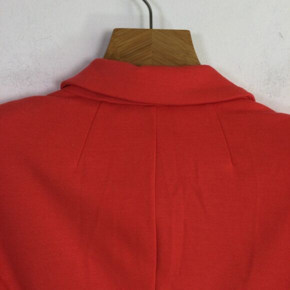 Christian Siriano Womens One Button Zip Pockets Blazer Jacket Coral Size Medium - Picture 11 of 13